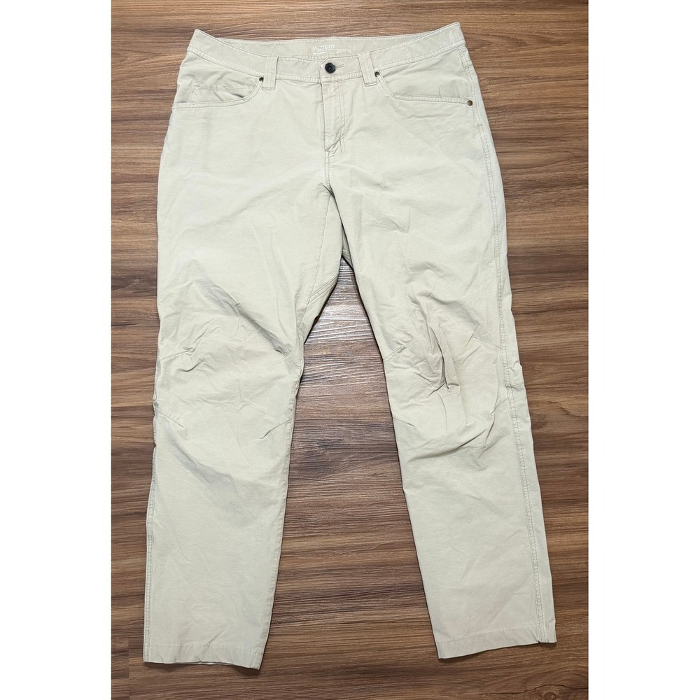 Arcteryx Levon Pant Mens Tan Stretch 5-Pocket Performance Pant Sz 36x30